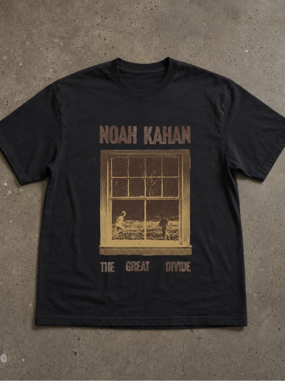 Gildan Noah Kahann Window Graphic Tee - Black with Gold Print